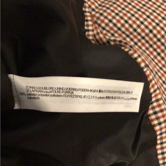 Zara checkered preppy academia fitted blazer Sz M - Picture 7 of 8